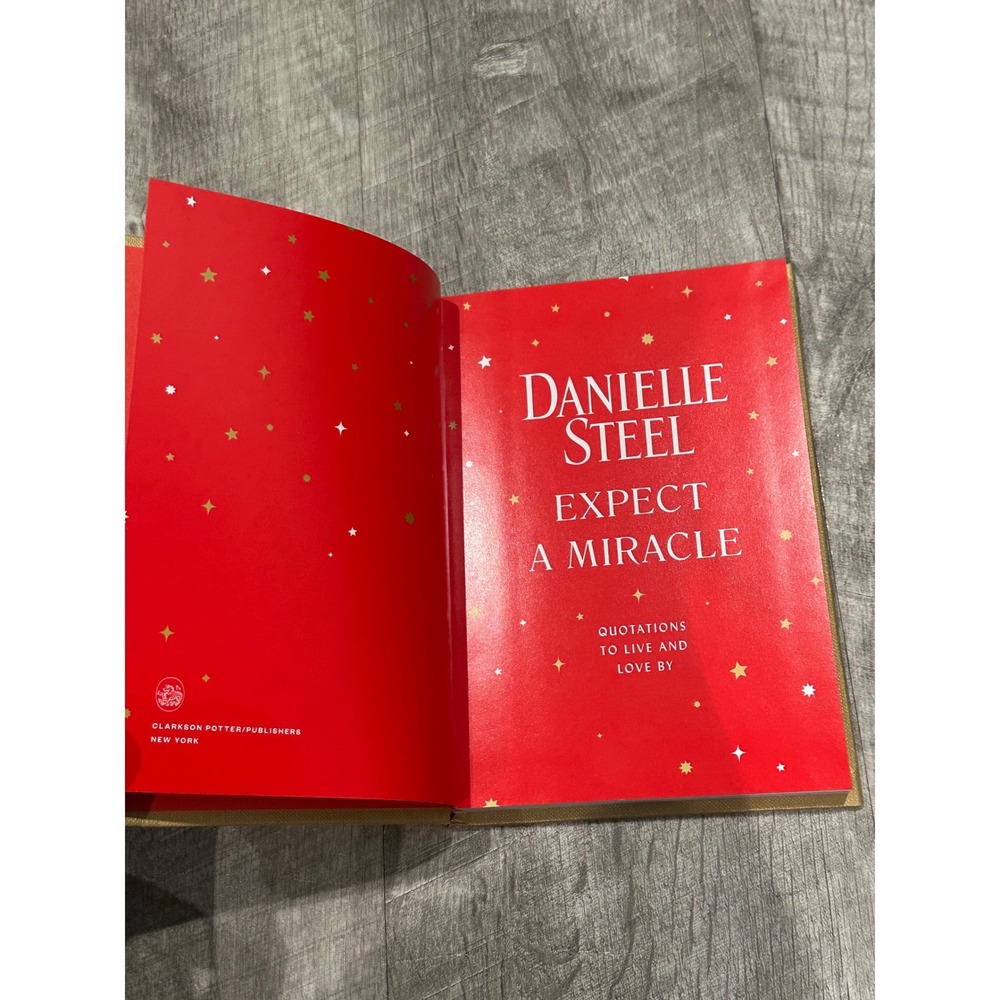Danielle Steel Expect a Miracle Hardcover Gold Star Gift Book Quotations